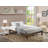 Queen Platform Bed Frame with 4 Solid Wood Legs and 2 Extra Center Legs - Walnut Finish-246157132-246157121