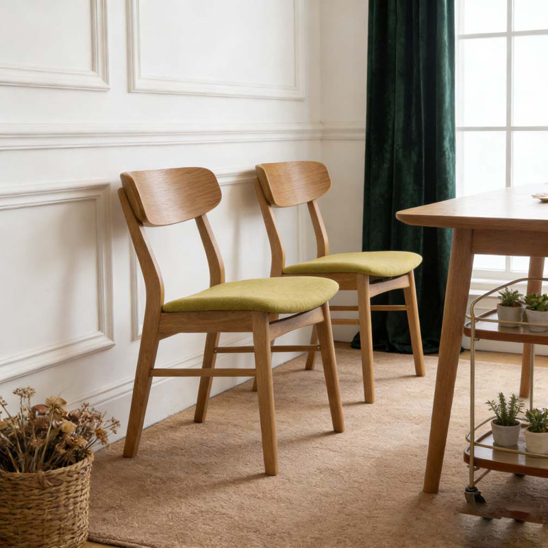 DINING CHAIR, Green, Brown