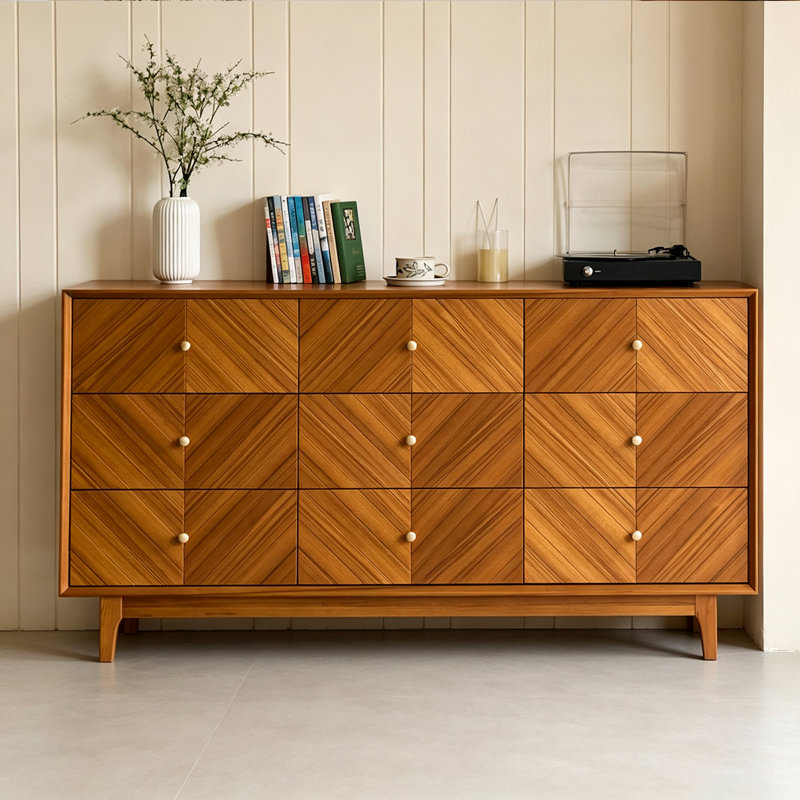 Chinese-style retro light luxury sideboard