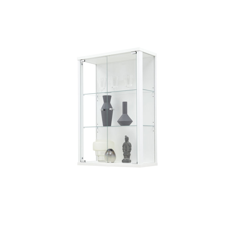 Ivy Bronx Hanging display cabinet in silver | Wayfair.co.uk