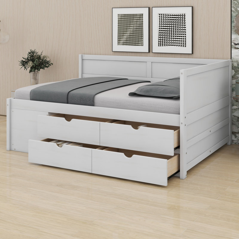 Nickelous Daybed, White,  Full / Double