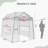 8.5x7x7 ft. Portable Walk-In Garden Greenhouse with Adjustable Height Steel Frame, Zipper Door & Ventilated Windows – Durable PE Outdoor Greenhouse-107621726-119323382