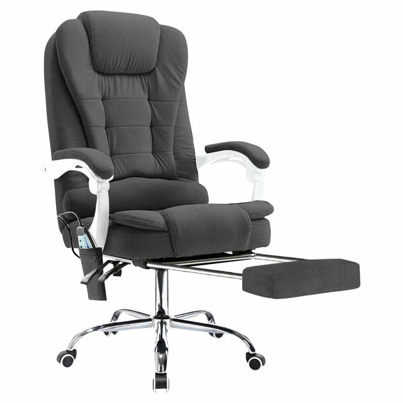 Inbox Zero Executive Chair with Headrest, Grey