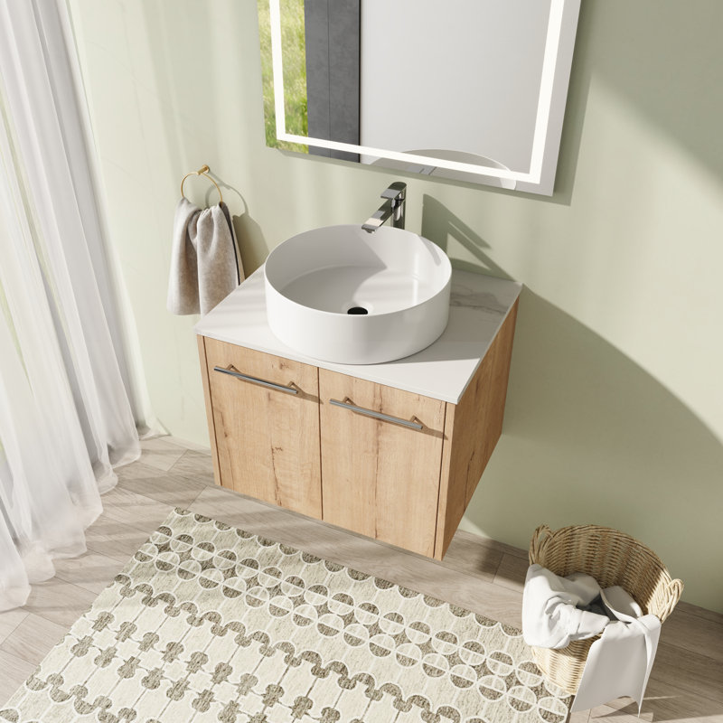 Marelda 23.67'' Single Bathroom Vanity with Sintered Stone Top