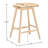 24.25" H Backless Solid Wood Counter Stool with Footrest (Set of 4)-1797403527