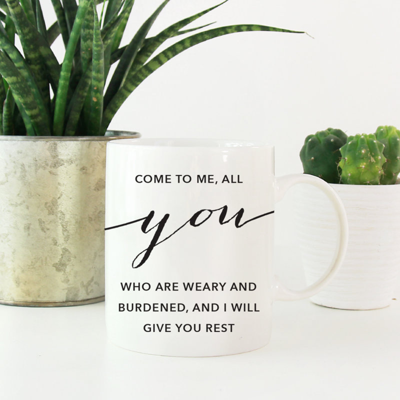 Bible moderne chrétienne noire versets 11 oz. Café tasse cadeau, Matt