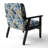 Coastal Victorian Tranquility Victorian Pattern - Upholstered Farmhouse Arm Chair, Rustic Floral Accent Chair