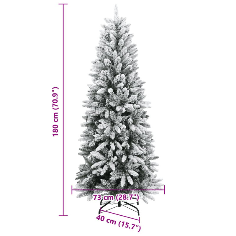 5.91' H Artificial Christmas Tree, 180 cm, with Leds