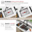 Évier de cuisine encastré sous plan, 63,5 cm x 48,3 cm, acier inoxydable noir graphite, calibre 16, avec accessoires intégrés, S-612WN-131085267-131085269
