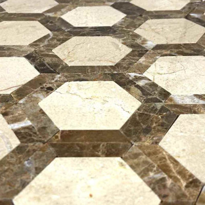 Carreau de marbre et de mosaïque en marbre nid d'abeille