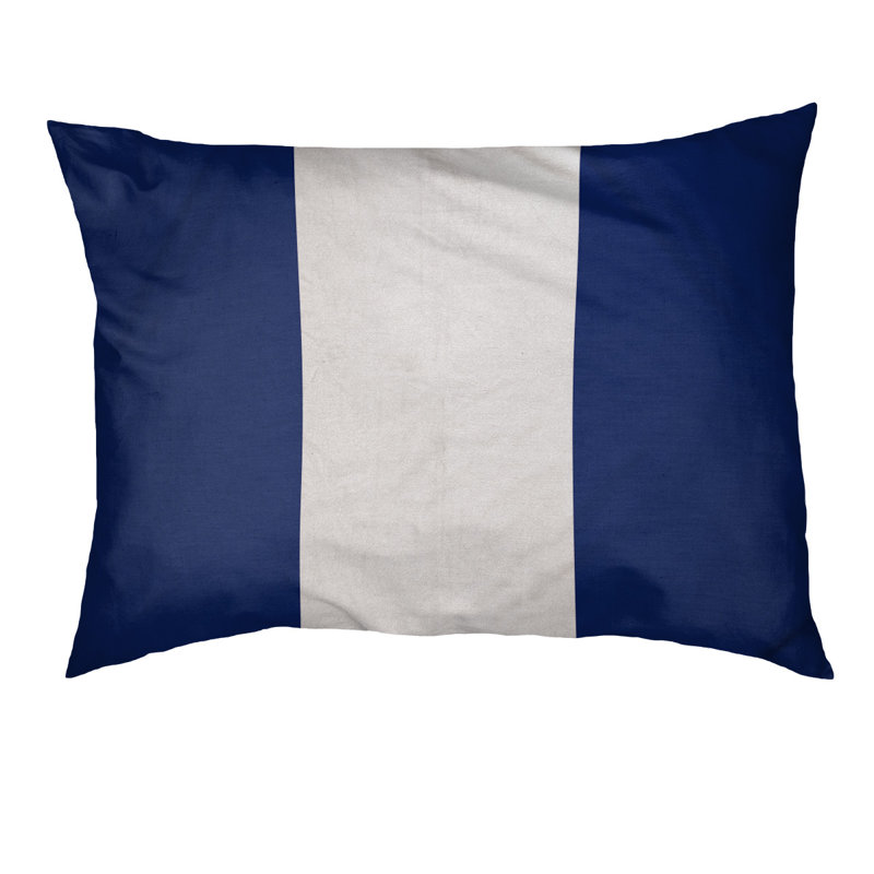 Coussin d'intérieur New York, Bleu / blanc, Petit (l 28 po x P 6 po x H 18 po)