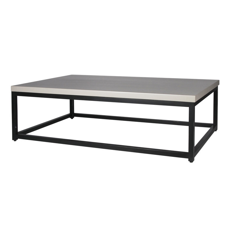 Table basse Paris, H 18 po x L 67 po x l 43 po, Noir, noir, noir, noir, Gris