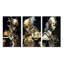Sci-Fi Portrait, soudure cyberg en blanc et or - ensemble d'art robotique de 3 pièces-1994543833-1994543836
