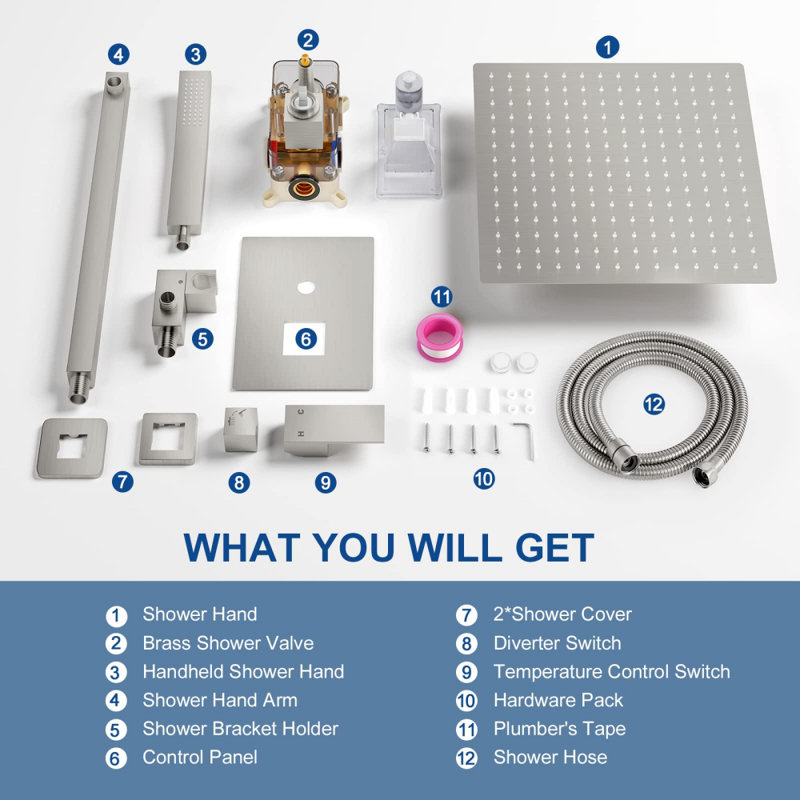Rain Dual Shower Head 1.8 GPM GPM