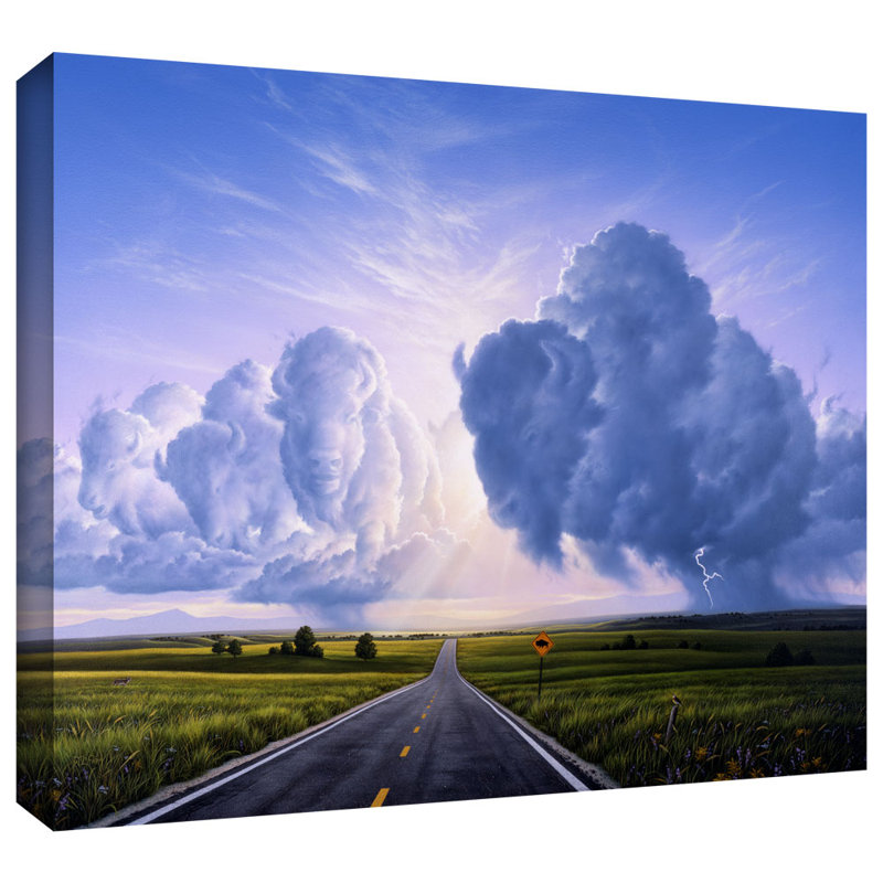 «Buffalo Crossing» par Jerry Lofaro, impression sur toile tendue, H 36 po x l 48 po