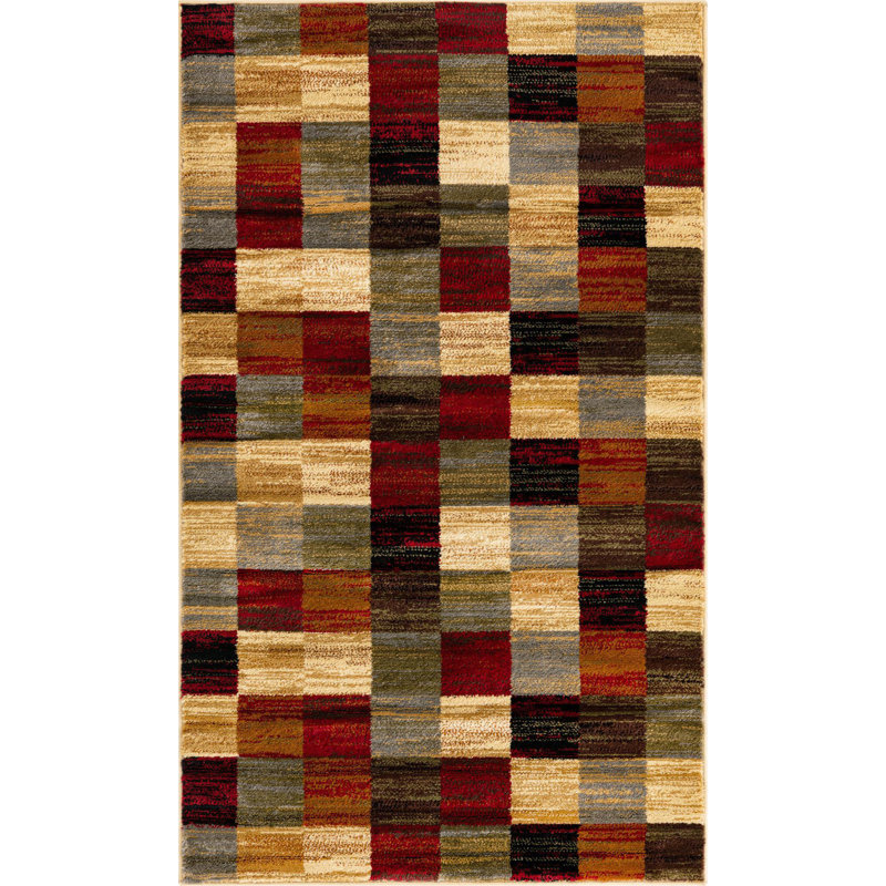 Geometric Indoor Rug, Rectangle 3'1" x 5'3"