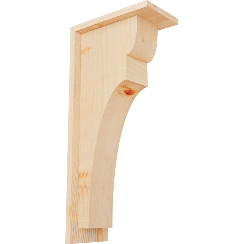 Yorkshire Yorktown avec plaque arrière, H 22 po x l 5,5 po x P 10 po, Sapin de Douglas, Lisse