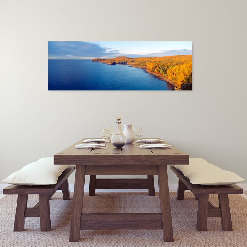 Split Rock Lighthouse From 1905 Lake Superior Minnesota by J Sohm/VOA LLC - Wrapped Canvas Panoramic Print