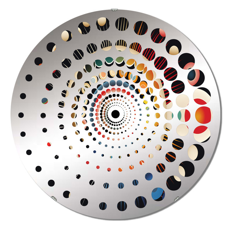 Tamica - Miroir mural spiralé, 31,4 po x 31,4 po