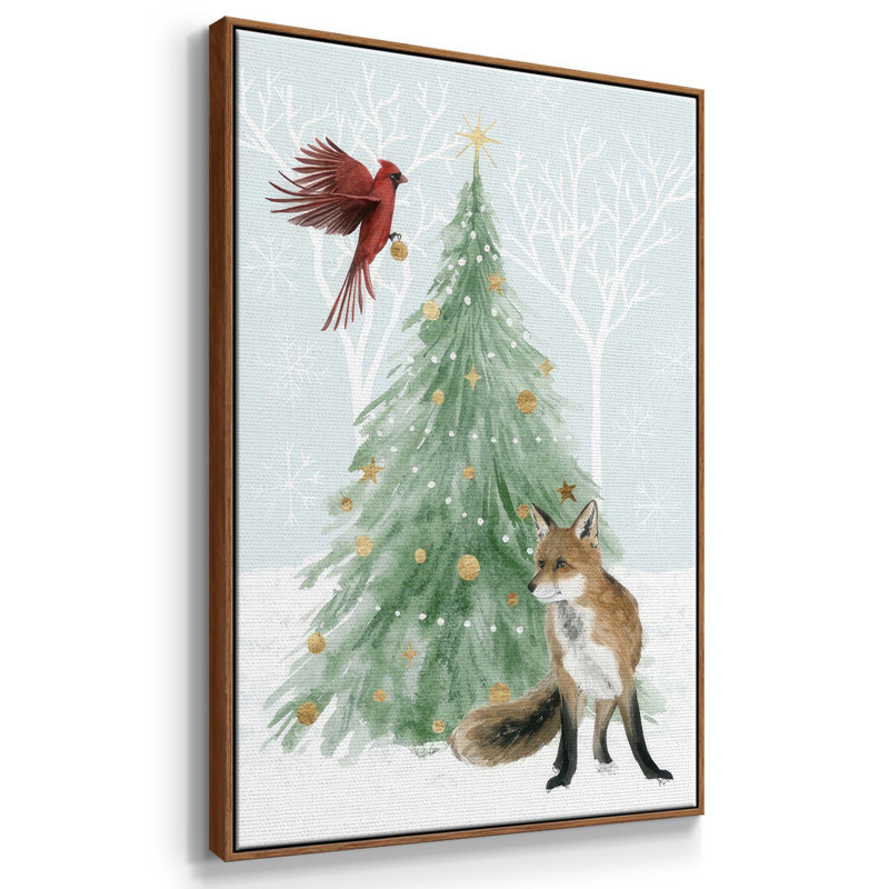Noël en forêt, collection B, H 41 po x l 27 po x P 1,5 po, Noyer