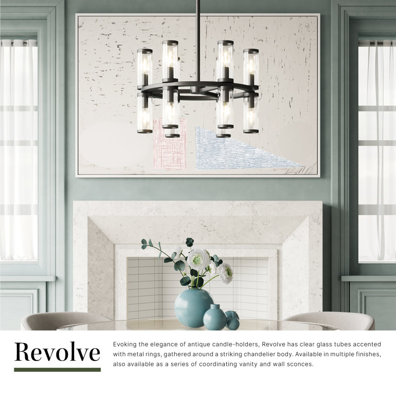 Revolve 12 - Light Chandelier, Polished Nickel