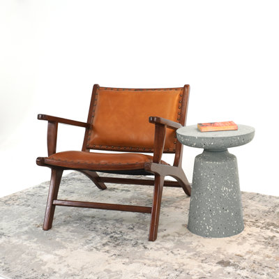 Edurne 26" Wide Genuine Leather Armchair