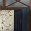 Édredon bleu marine 7 pièces - brodé, 2 taies décoratives, 3 coussins, jupe de lit, option fer à repasser, design élégant, facile à laver et