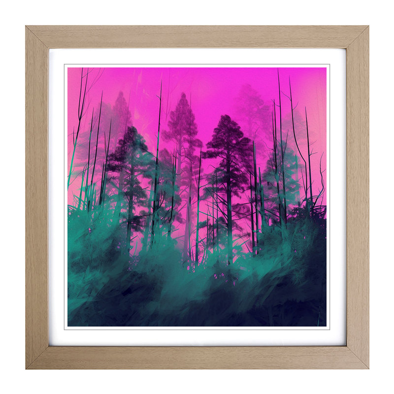 Single Picture Frame Print on Wood, Oak