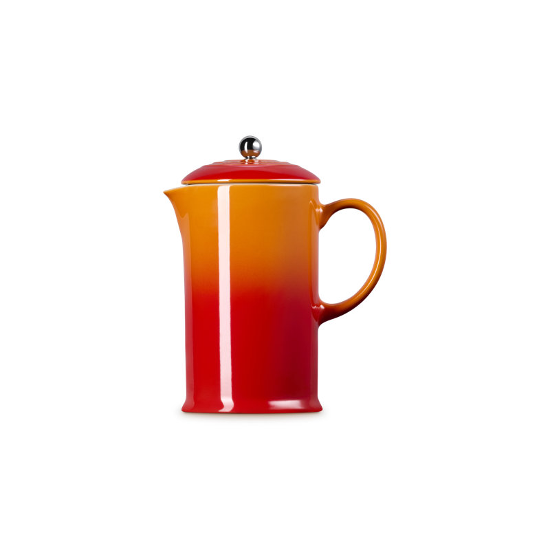 Le Creuset Stoneware 34 Oz. French Press, Cerise, Flame