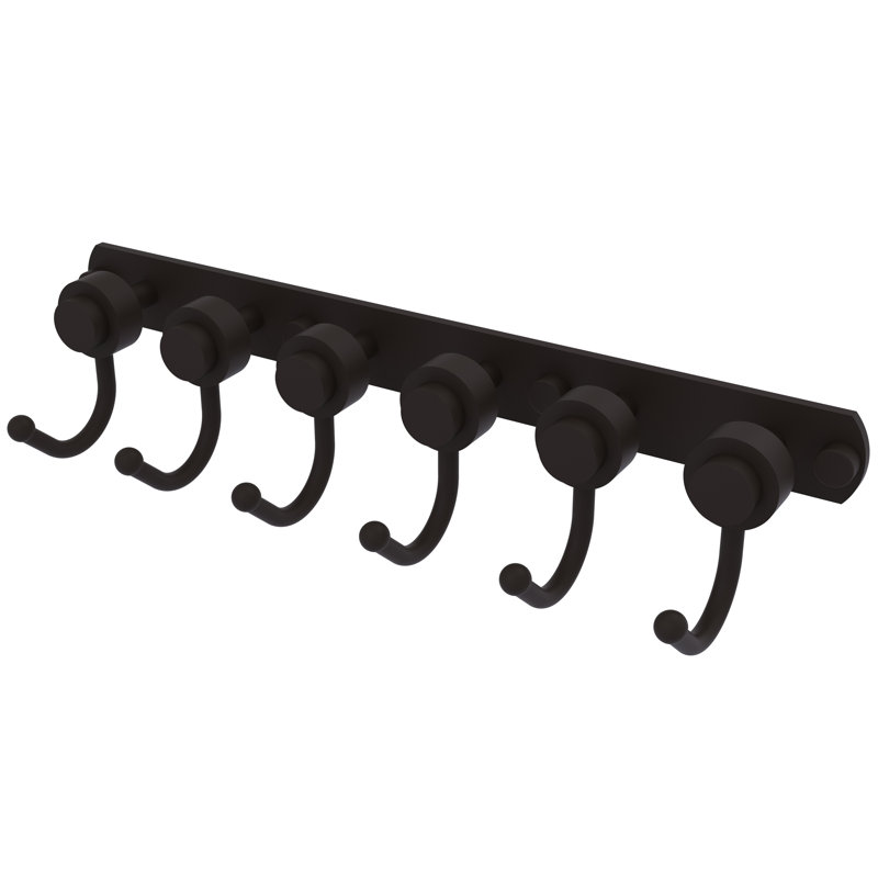 Mercury 6 Position Wall Mounted Hook Rack, Oil Rubbed Bronze