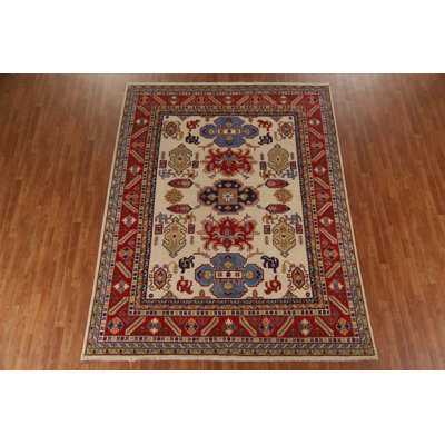 Geometric Kazak Oriental Area Rug 8x10