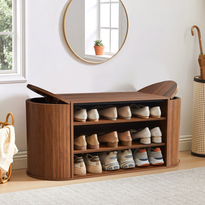 9 Pair Oval Shoe Storage Bench