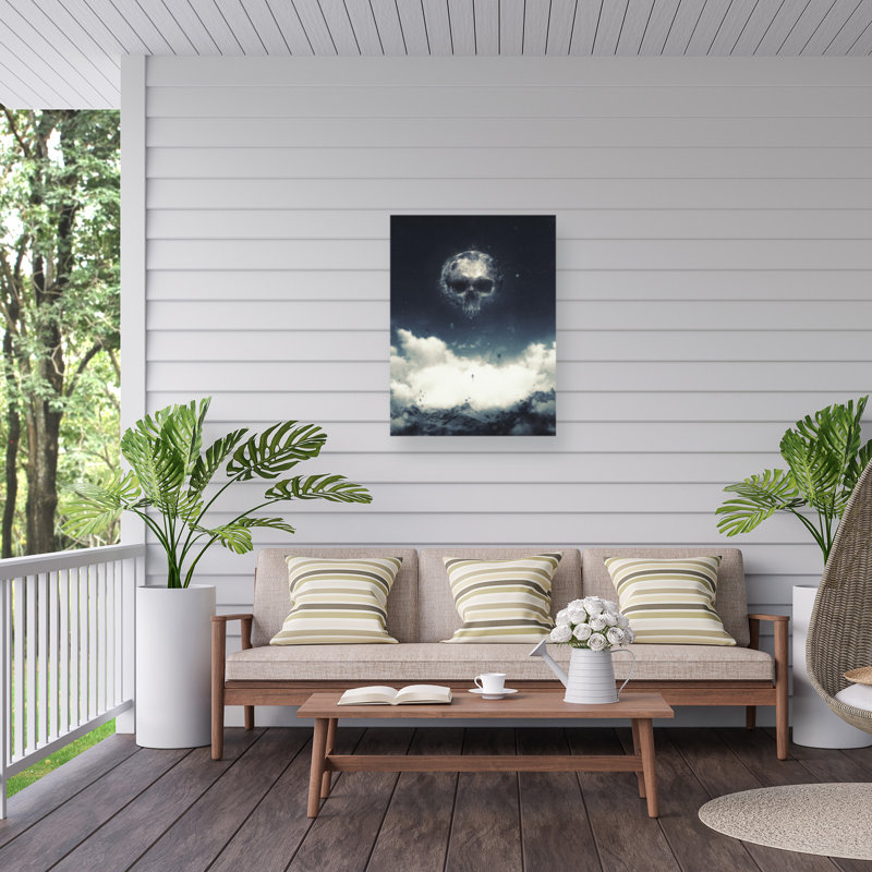 Toile d'extérieur Barrett Biggers Dark Moon Rising, H 14 po x l 19 po