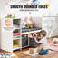 Bibliothèque de lecture pour enfants avec banc de rangement