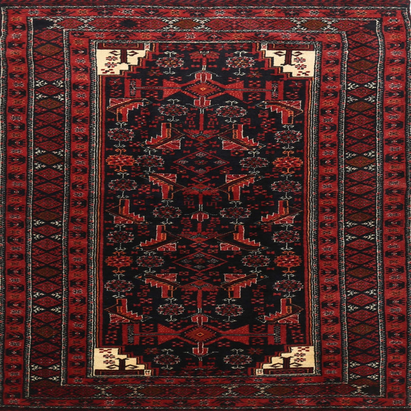 Tapis rouge à motif sud-ouest, Rectangle 5 pi x 7 pi