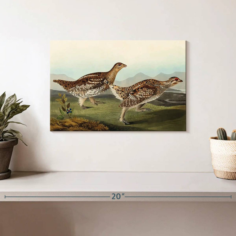 Brampt Sharp Tailed Grouse, 8" H x 12" W