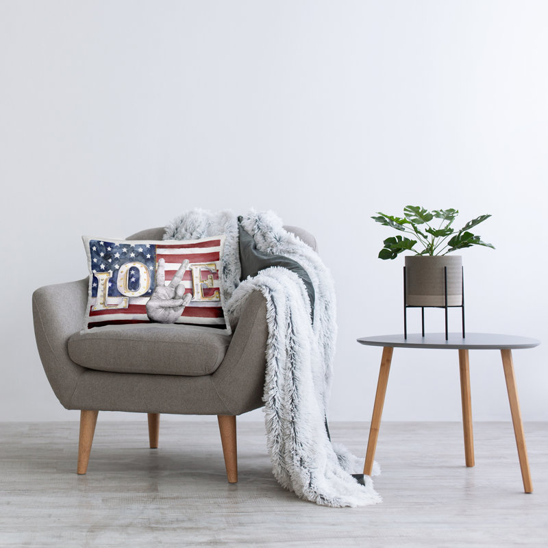  Striped Polyester Throw Pillow