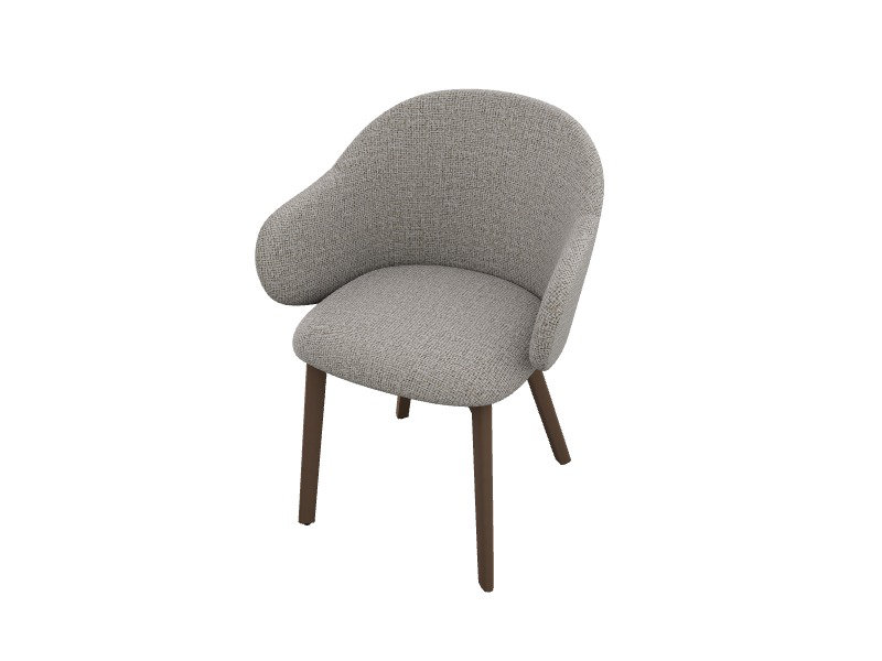 Holly Fab Chairs, Bouclé Hemp, Smoke