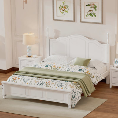 Base de lit plateforme en bois, lit plateforme de style rétro avec support en lattes de bois