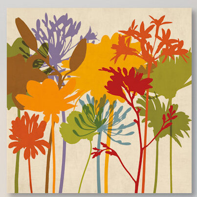 « couleur fleuri ii », reproduction d’art sur toile, H 48 po x l 48 po x P 1,5 po, Toile tendue, Pas de tapis