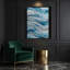 Abstrait paysage 32, art mural bleu sur toile-533775288