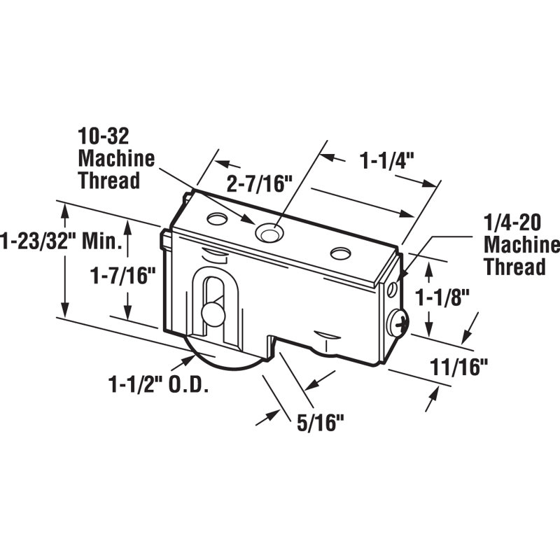Ensemble de rouleau de porte coulissante, roulement à billes de 1-1 / 2 po de diamètre, acier inoxydable (paquet unique)
