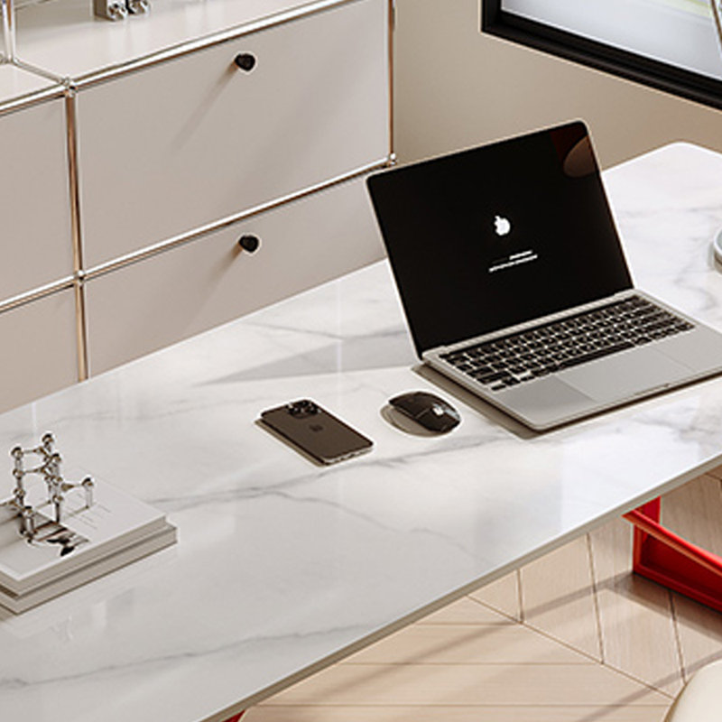 Bureau d'écriture Modern Light, Rouge, H 29,52 po x l 62,99 po x P 23,62 po
