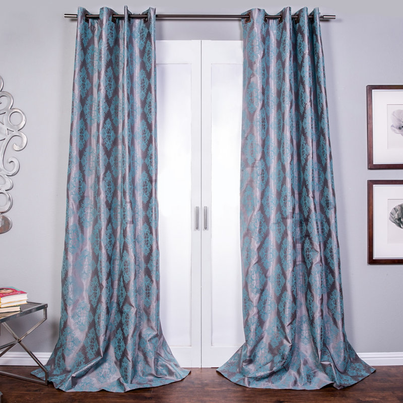 Daniell Semi Sheer Curtain Single Panel, 54" W x 84" L, Silver