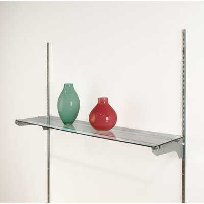 Jayden Glass Floating Shelf with Adjustable Shelves