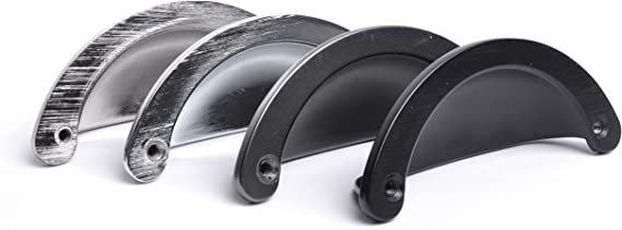 Kitchen Cabinet Door Drawer Cupboard Ariel Cup Handle (Pack Of 10, Pewter), Pewter