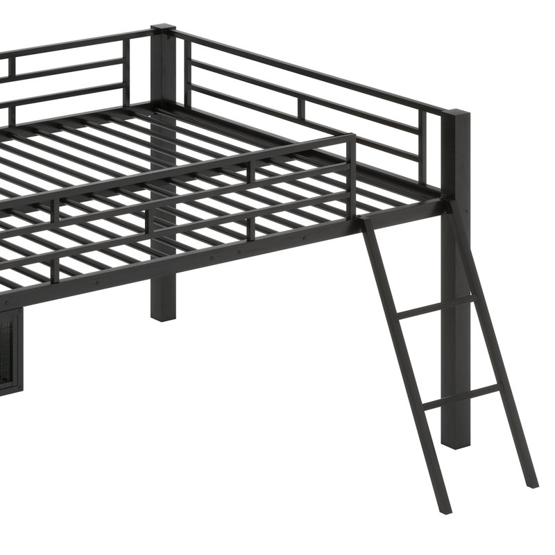 Lit mezzanine avec bureau Gaming, DEL