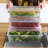 4Pcs Food Storage Container, Plastic Food Containers with Removable Drain Plate and Lid, Stackable Portable Freezer Storage Containers - Tray to Keep Fruits, Vegetables, Meat and More