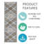 Tapis d'escalier audrina vibrant et antidérapant pour intérieur 9 po x 28 po-2020026755