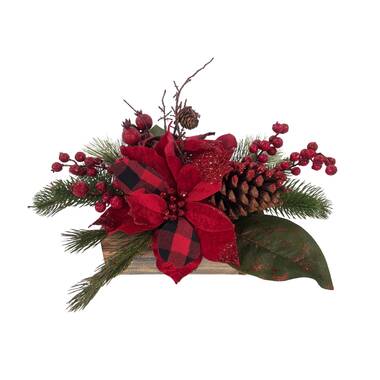 Quan Christmas Poinsettia Design Throw Pillow The Holiday Aisle